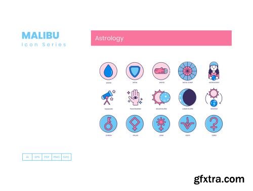 55 Astrology Icons | Malibu Series Ui8.net