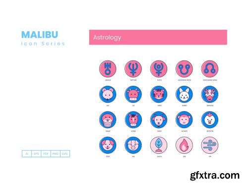 55 Astrology Icons | Malibu Series Ui8.net