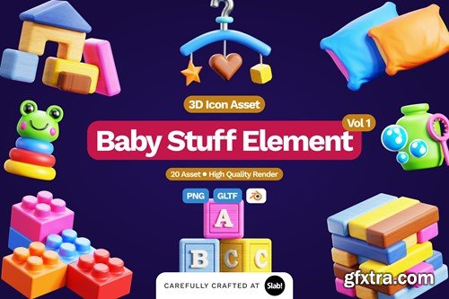 3D Baby Stuff Illustration 1 8DT6H73