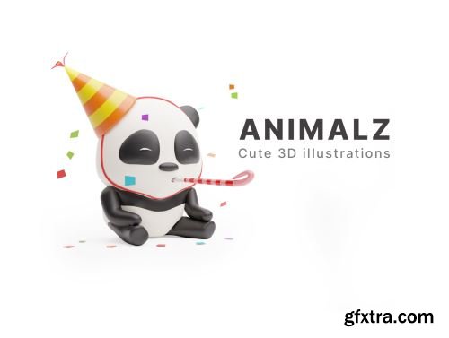 ANIMALZ - cute 3D animals Ui8.net