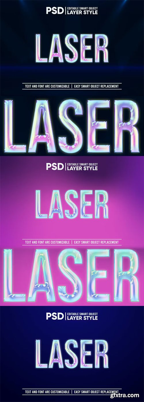 Laser Hologram Photoshop Text Effect