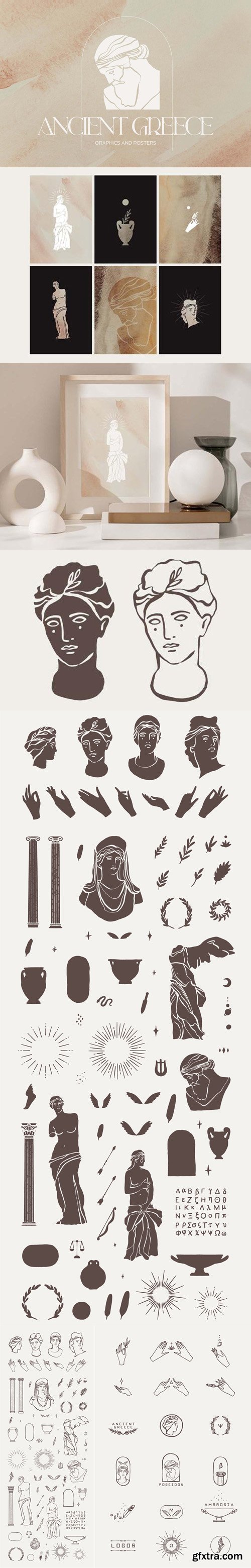 Ancient Greece Art Vector Graphics Collection