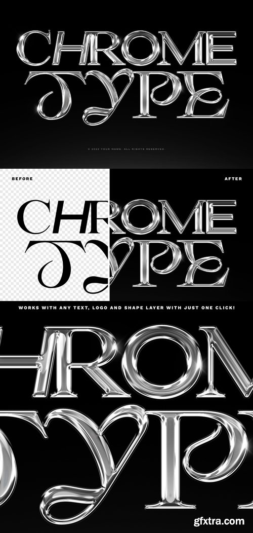 Real Chrome Type Photoshop Text Effect