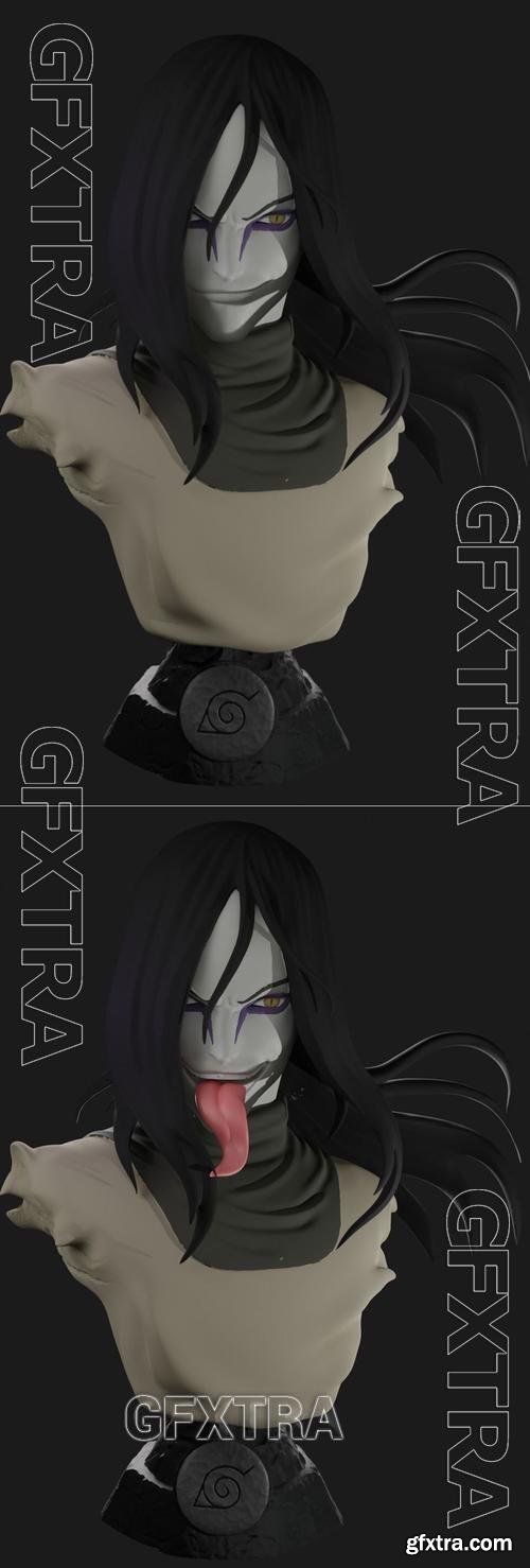 Orochimaru with alternative Head Bust &ndash; 3D Print Model