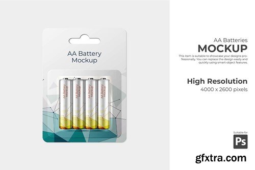 PSD AA Batteries Mockup YQ7FP3X