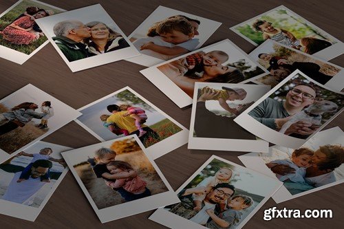 Polaroid Photos Collage Mockup LBFE4Q9