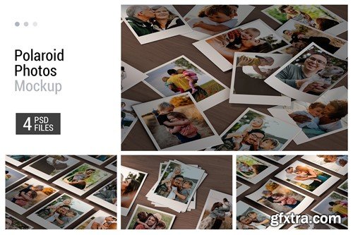 Polaroid Photos Collage Mockup LBFE4Q9