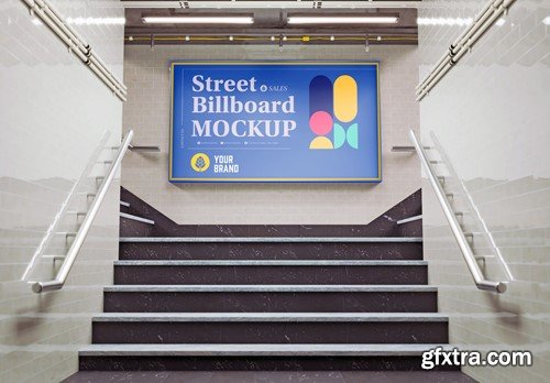 Subway Billboard Advertisement Scene Mockup LHY3WNM