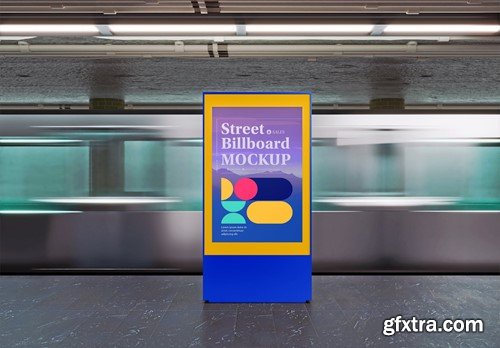 Subway Billboard Advertisement Scene Mockup LHY3WNM