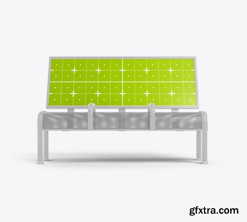 Street Bench Advertising Mockup RHE52BX