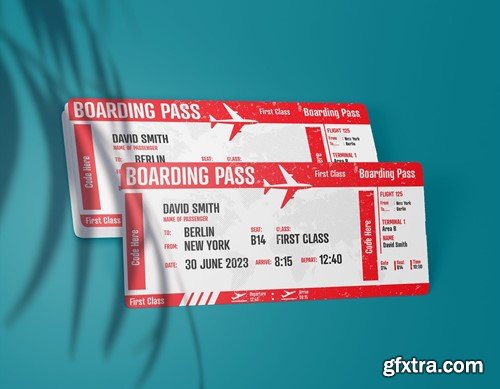 Set Airline Tickets Mockup 2GQ8WD2