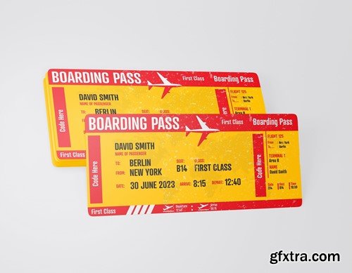 Set Airline Tickets Mockup 2GQ8WD2