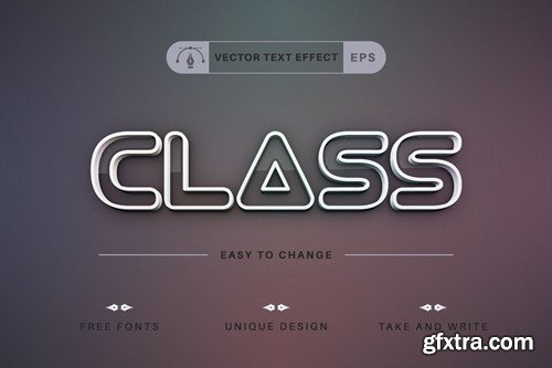 White Stroke - Editable Text Effect, Font Style YV8V4UE