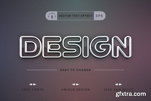 White Stroke - Editable Text Effect, Font Style YV8V4UE