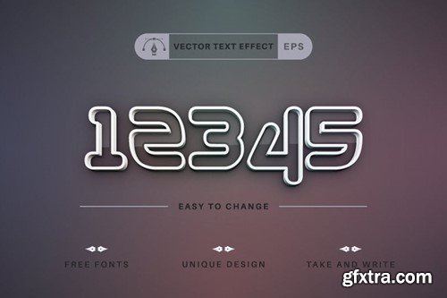 White Stroke - Editable Text Effect, Font Style YV8V4UE