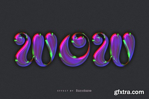 Colourful Chrome PSD Text Effect DUMDSRG