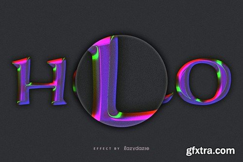 Colourful Chrome PSD Text Effect DUMDSRG