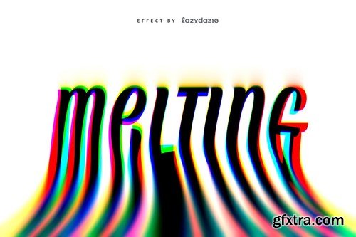 Melting Glitch PSD Text Effect F9FXN9T