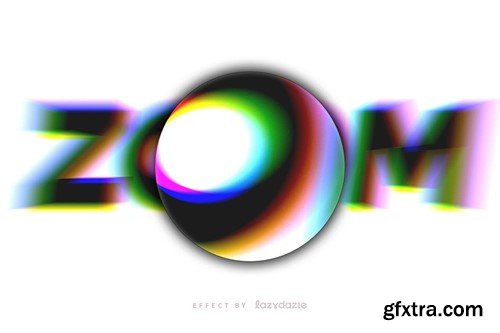 Blurry Colour Shift PSD Text Effect CJZ5QZG