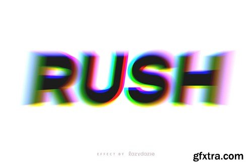 Blurry Colour Shift PSD Text Effect CJZ5QZG