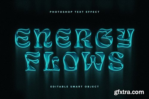 Blue Chrome PSD Text Effect SWQHNL9