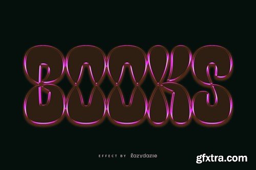 Pink Chrome PSD Text Effect ZHRDZAD