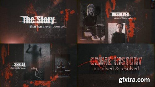 Videohive Crime History Opener With Blood 47449468