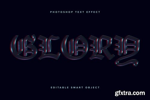 Glitch Glass PSD Text Effect LFUSJ9D