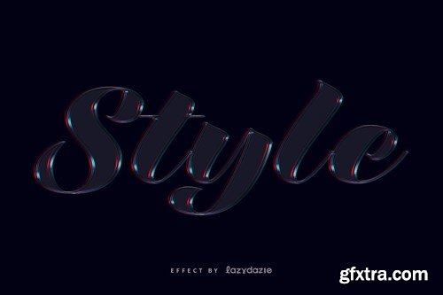 Glitch Glass PSD Text Effect LFUSJ9D