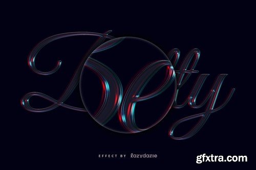 Glitch Glass PSD Text Effect LFUSJ9D