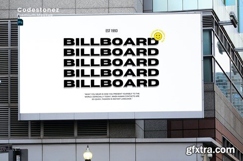 Billboard Mockup On Tall Building On The Street 5HVR7L6