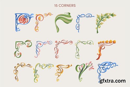 Art Nouveau Elements Set 4YN7A5K