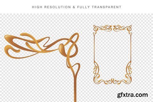 Art Nouveau Elements Set 4YN7A5K