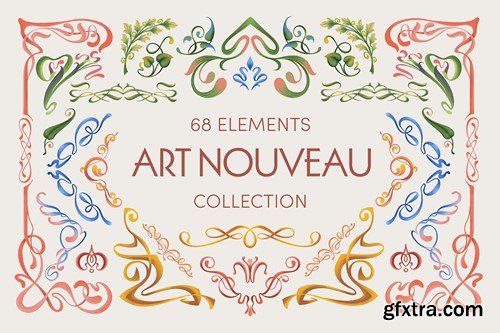 Art Nouveau Elements Set 4YN7A5K