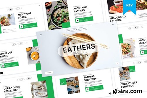 EATHERS - Restaurant Food Keynote Template 448CXY4