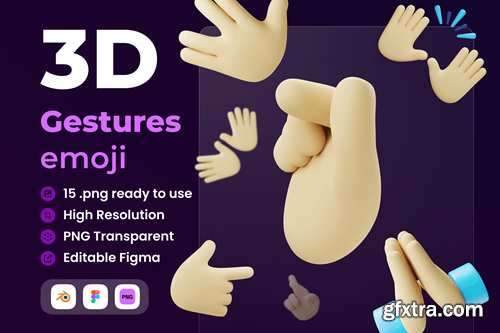 Hand Gesture 3D Illustration PEBPLQU