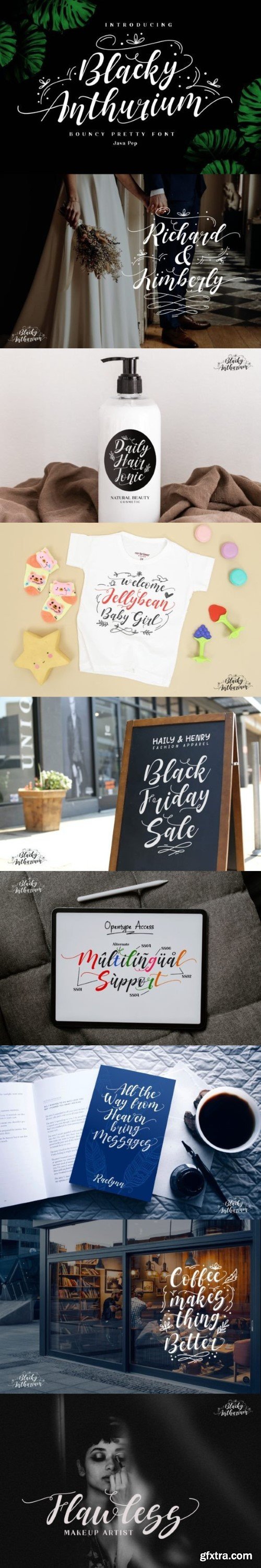 Blacky Anthurium Font