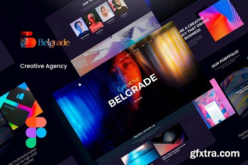 Belgrade - Creative Agency Figma Template SJJ23MB