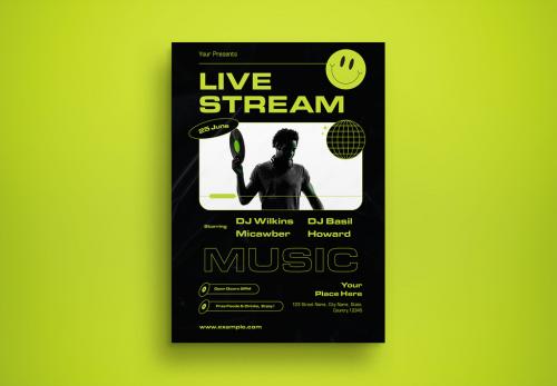 Black Hypebeast Live Music Flyer Layout 571159142