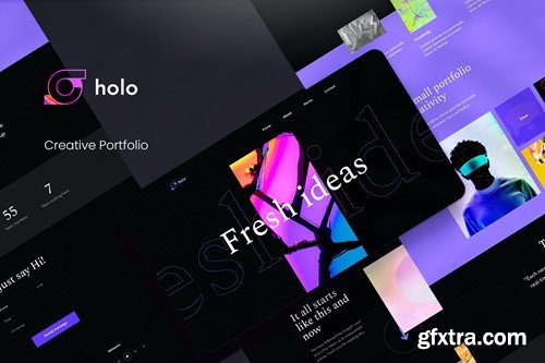 Holo - Creative Portfolio PSD Template UAYPMBV