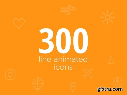 300 Line Animated Icons Ui8.net