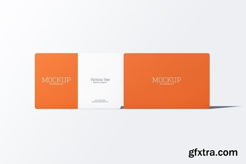 Rounded Business Card Mockup UVZRBSJ