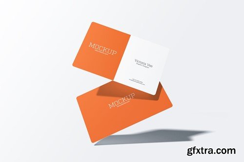 Rounded Business Card Mockup UVZRBSJ