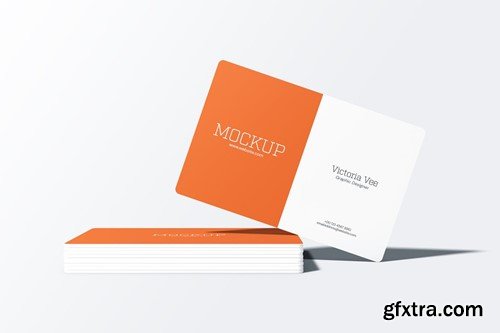 Rounded Business Card Mockup UVZRBSJ