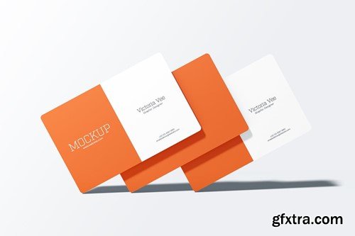 Rounded Business Card Mockup UVZRBSJ