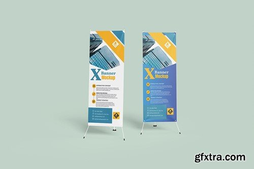 X Banner Mockup AKX384T