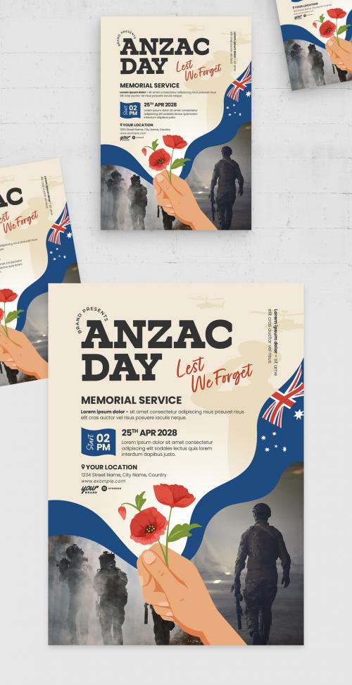 Anzac Day Flyer Template 575059550