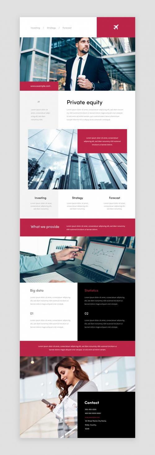 Elegant Newsletter layout For Private Equity 574343415