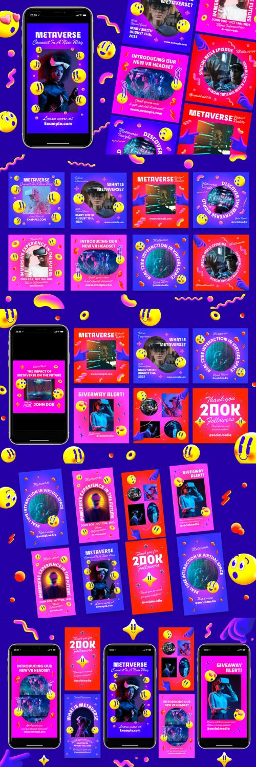 Gradient Meta Pop Social Media Layout 574976228