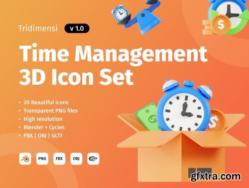 3D Time Management Ui8.net